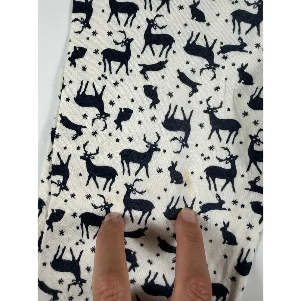 Gap Kids Woodland Animal Print Cotton Pajama Set Size 8 Holiday